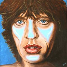 "Jagger" - akryl på lærred, 40 x 40. (3000,-)